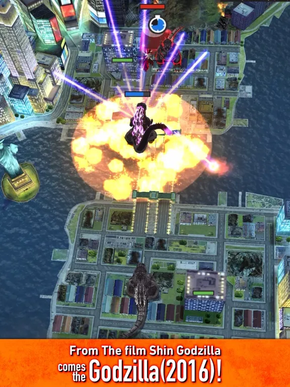 ภาพหน้าจอของ GODZILLA BATTLE LINE iPad 